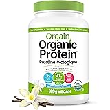 Orgain Organic Plant Based Canadian Protein Powder, Vanilla Bean - Vegan, Lactose Free, Gluten Free, Dairy Free, No Sugar Add