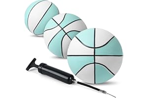 Conderyang 3 Pack Water Pool Basketball Aqua Blue Rubber Waterproof Water Basketball for Swimming Pool Ball Lake Hoop Games