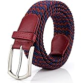 Braided Canvas Woven Elastic Stretch Belts for Men/Women/Junior with Multicolored