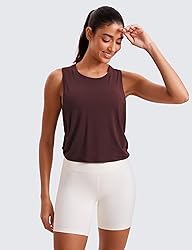 CRZ YOGA Pima Cotton Cropped Tank Tops for Women