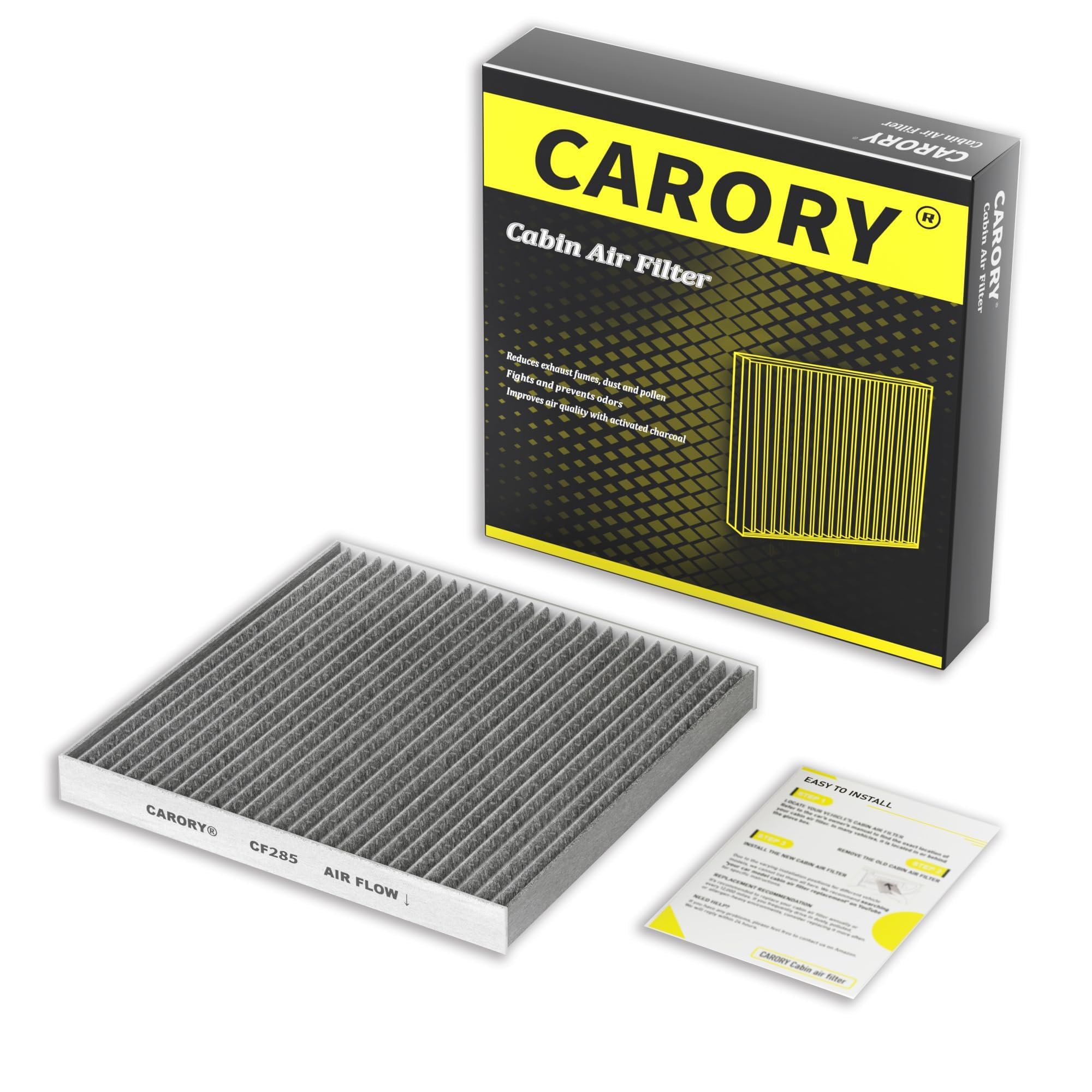 Photo 1 of CARORY Cabin Air Filter w/Activated Carbon for Toyota Camry, Corolla, RAV4, Highlander, Lexus RX350, NX300, GX460, Subaru Legacy, Outback, Jaguar F-Pace, Land Rover Discovery, Range Rover and More