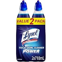 Lysol® Disinfectant Toilet Bowl Cleaner Power, (2 x 710 mL) = 1.42 L, Pack of 2, Cleaning, Disinfecting, and Stain Removal