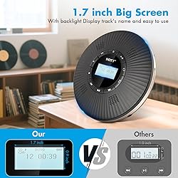 HOTT Portable CD Player Built-in 4 Speakers Stereo