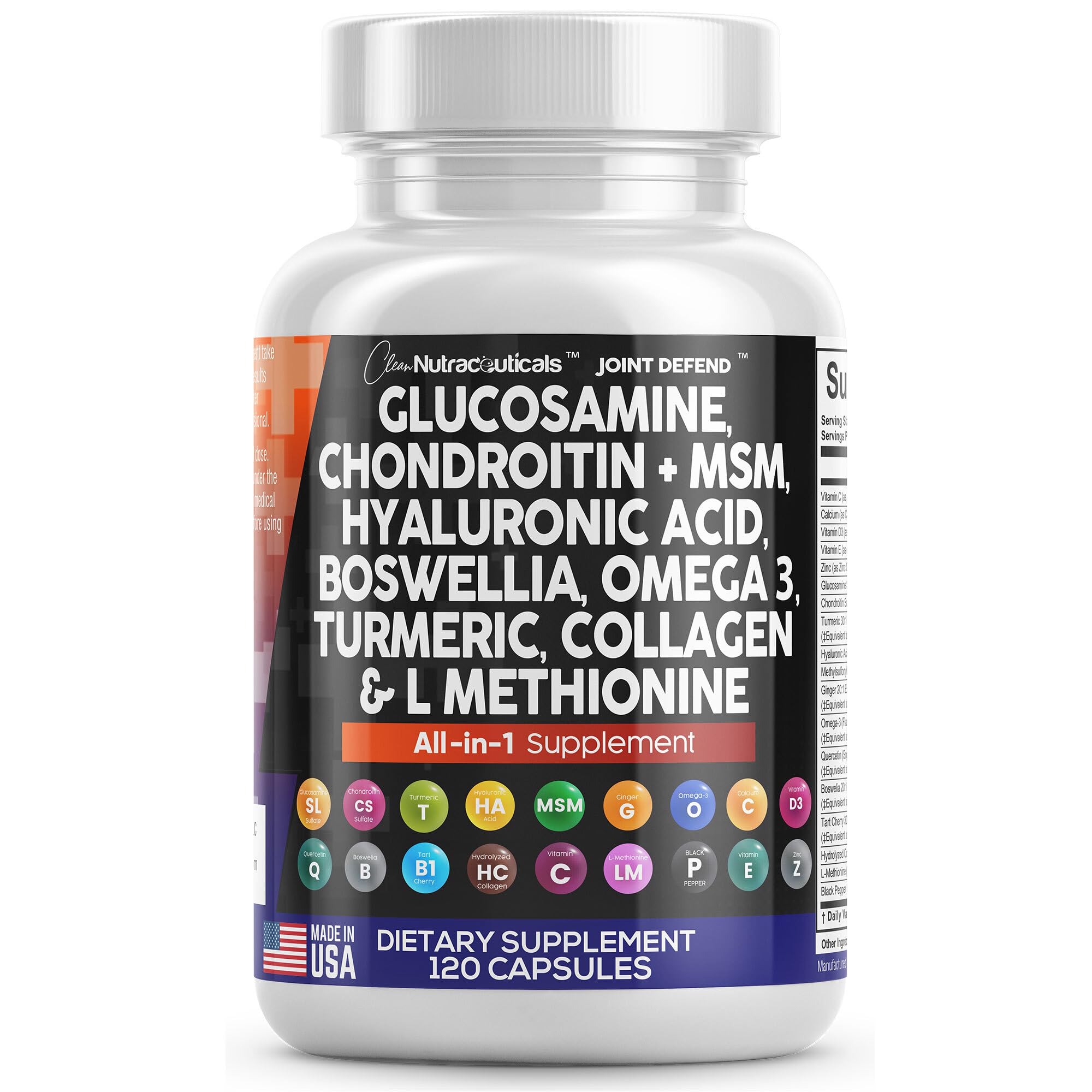 Mua Clean Nutraceuticals Glucosamine Chondroitin MSM Turmeric Hyaluronic Acid Boswellia Collagen