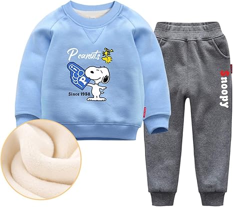 Amazon Co Jp Baoyejia 子供服 ユニセックス子供 裏起毛 パーカー スヌーピー 男の子 女の子 スポーツ服 トップス 長ズボン ジャージ上下セット ジュニア オシャレ ゆったり 人気 カジュアル 普段着 通学 通園 子供の日 七五三 登山 秋冬 ホーム キッチン
