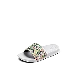 REEF Kids Girls Sandals, Kids One Slide, Zebra, 13