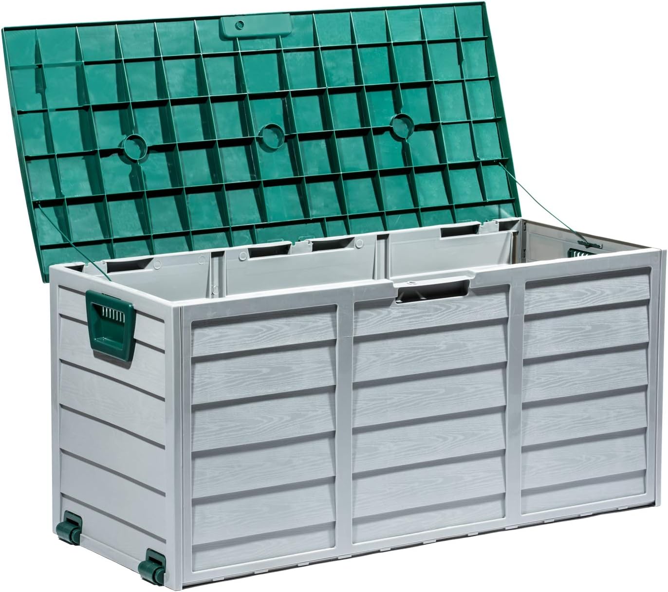 Tiptiper Deck Box, 79 Gallon Outdoor Storage Box Water Resistant with Lockable Lid, Deck Storage Box for Outdoor Cushions