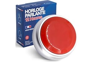 French Talking Clock - Horloge Parlante Voix Française - Telling Time for The Visually Impaired, Blind, Elderly, Alzheimer's 