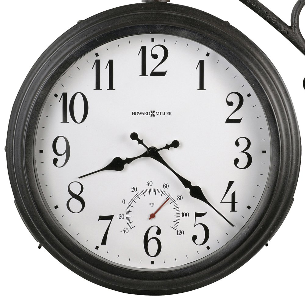 Outdoor Quartz Wall Clock In Antique Iron Howard Miller 625358 Luis Indoor Toys Games Clocks Ekoiosvn