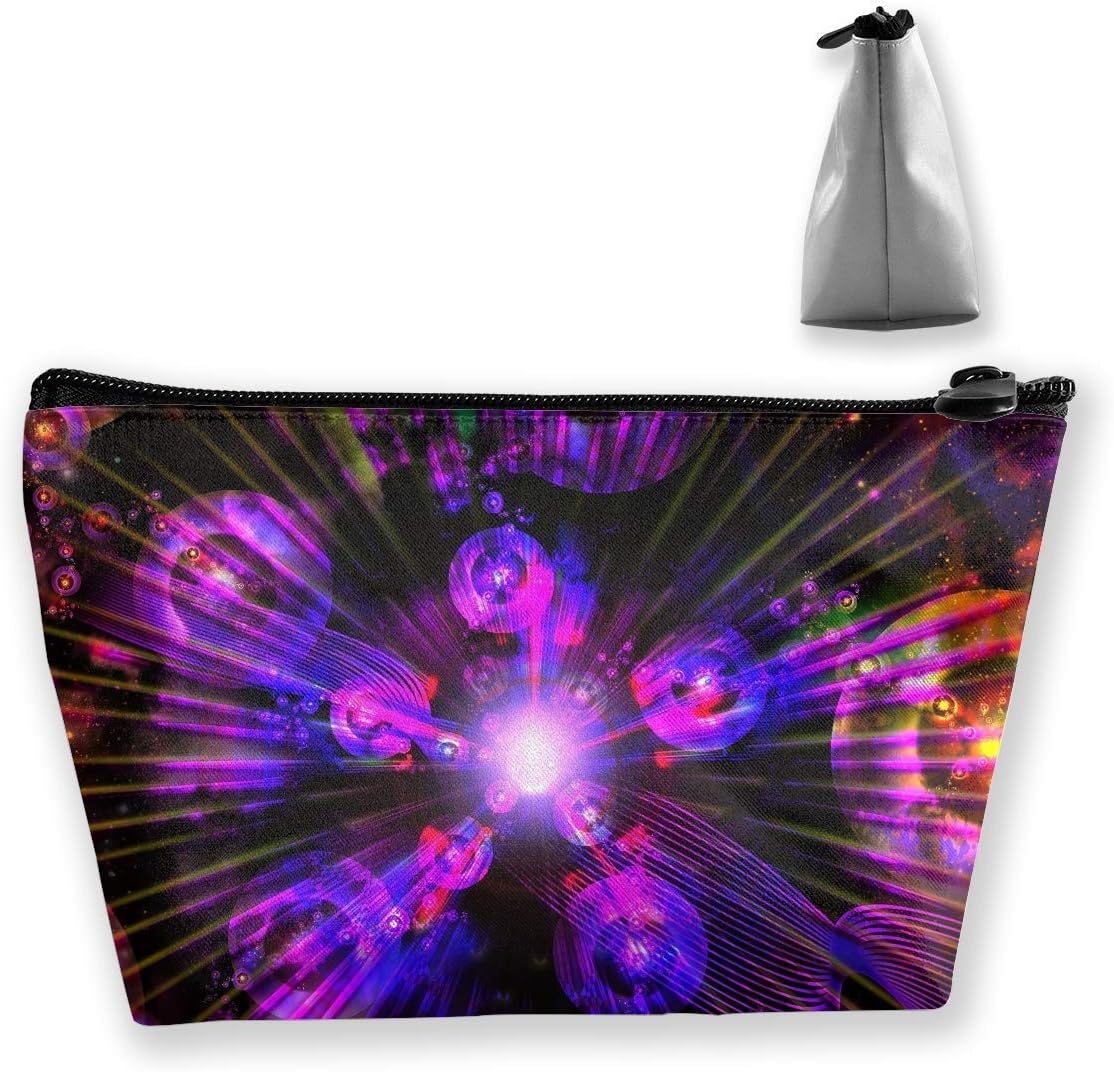 Makeup Bag Cosmetic Shape Light Purple Mobile Trapezoidal Portable Travel Cosmetic Bag