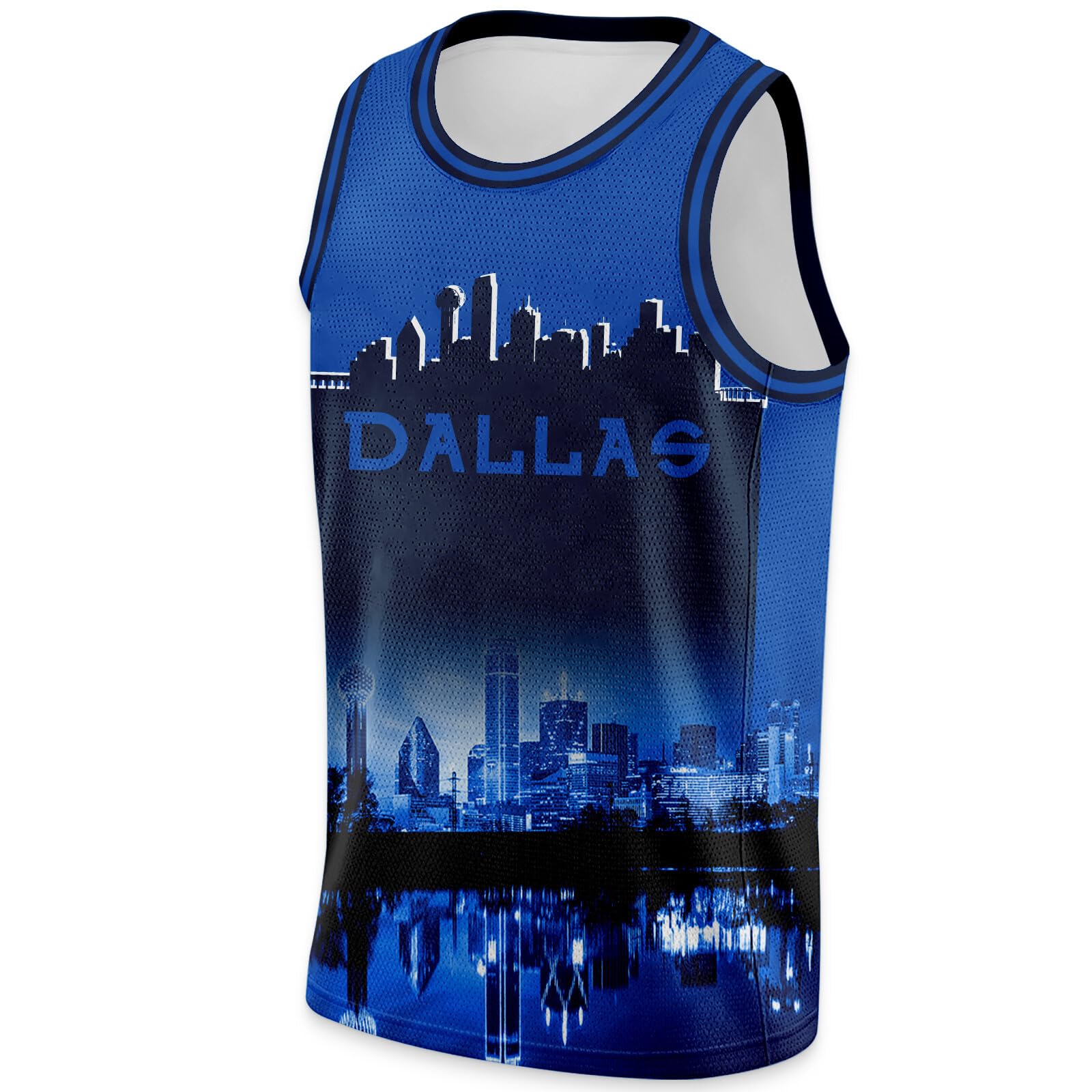 Photo 1 of ASO8TY Basketball City Jerseys Sports Fans Shirts Clothing for Fans Men Gifts Printing S-2XL, XX-Large, Blue_black