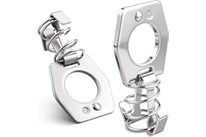 Oyviny RV Water Heater Door Latch 2 Pcs Stainless Steel Cam Lock Replacement for Camper Hot Water Heater Cover, Gas Bottle Cover Fastener Assembly, Silver Color