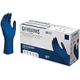 GLOVEWORKS HD Medical Blue Latex Gloves, Box of 50, 13 Mil, Size Medium, 12 Inches Long, Powder Free, Textured, Disposable, N