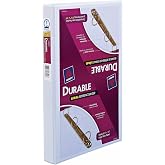 Legal Durable View Binder with Round Rings, 3 Rings, 1" Capacity, 14 x 8.5, White