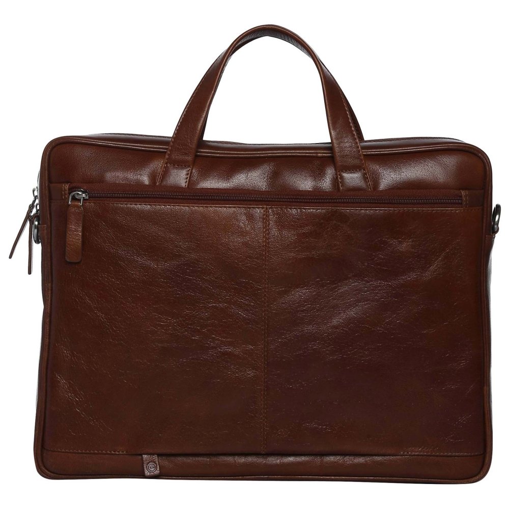carlton inca tan laptop bag