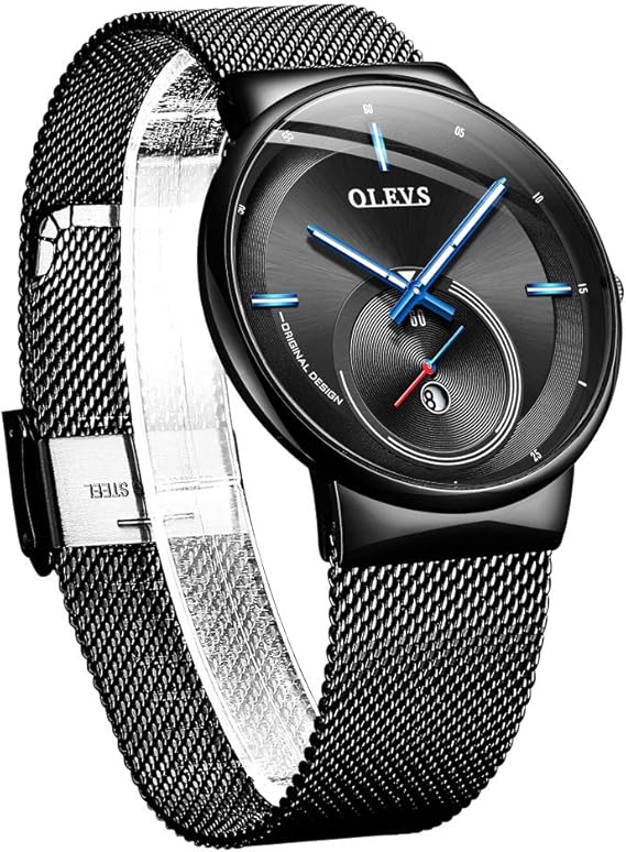 Amazon Olevs腕時計 メンズ時計ステンレススチール防水 アナログ