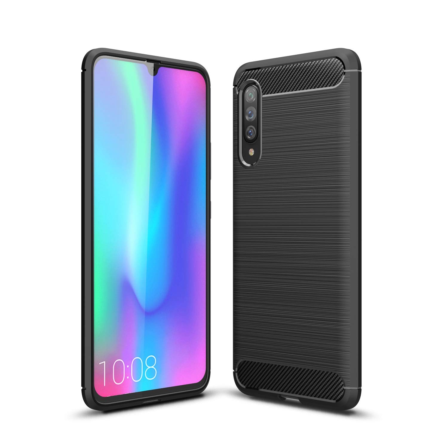 CruzerLite Case for Galaxy A90 5G Case, Carbon Fiber Texture Design Cover Anti-Scratch Shock Absorption Case for Samsung Galaxy A90 5G (Black)