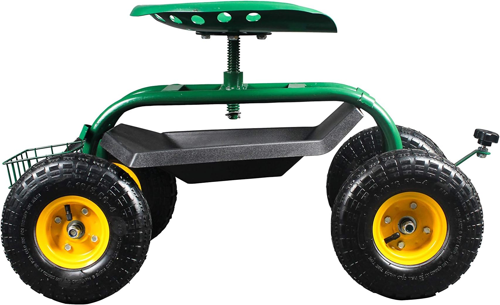 JKC Rolling Garden Work Seat Scooter With Tool Tray Work Stool Scooter Large Chair Work Seat Workshop Trolley