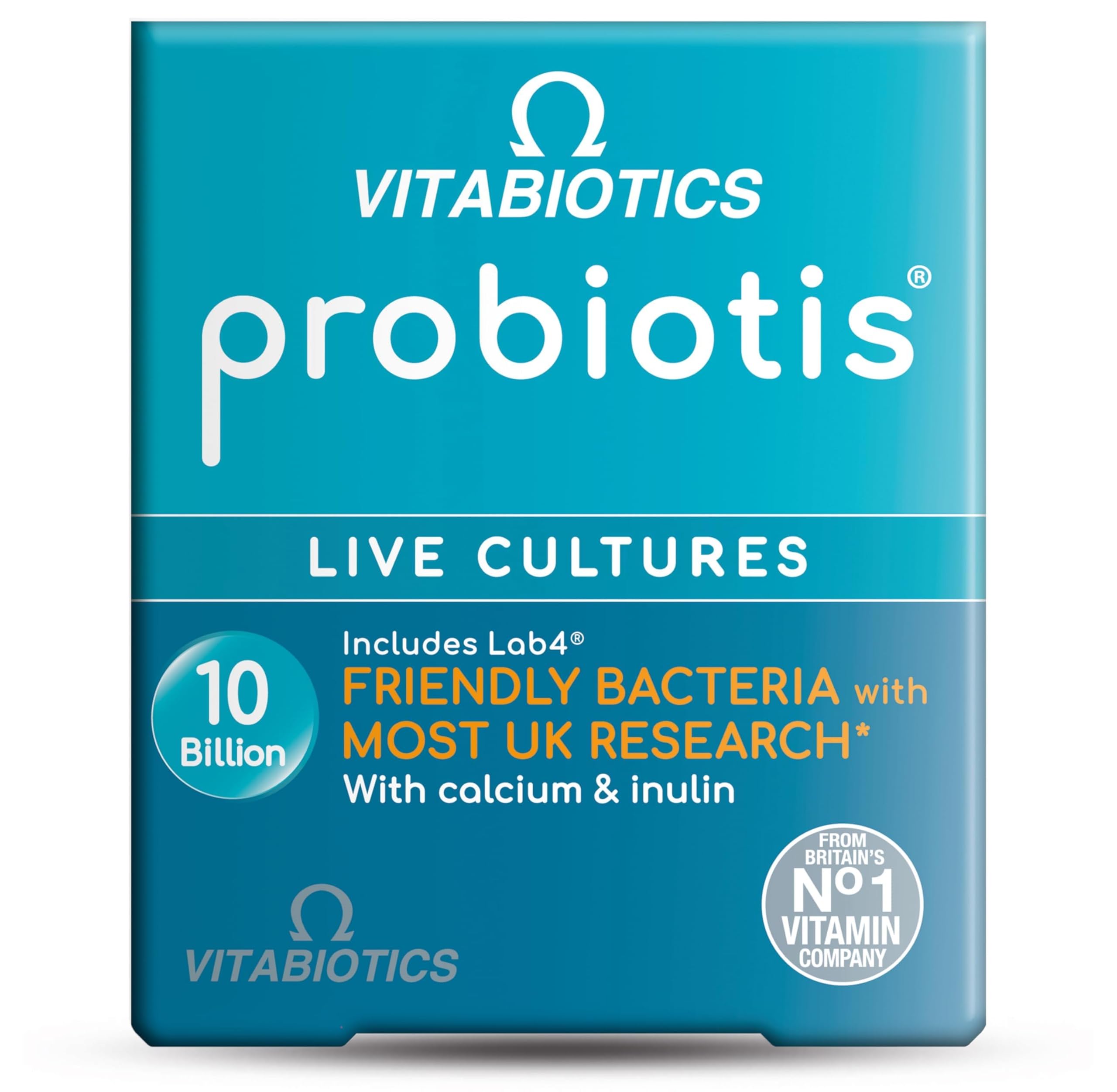 Vitabiotics Probiotis Gut Health Bacteria Supplements 10 Billion - 7 Strains of Live Cultures Supplements