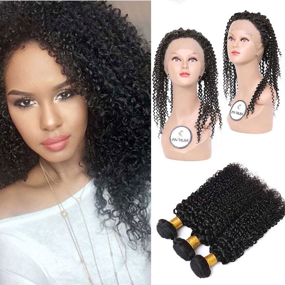 Amazon Com Fashijia 3b 3c Kinky Curly Brazilian Virgin Hair 360