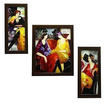 3 Piece Set of Framed Wall Hanging Art