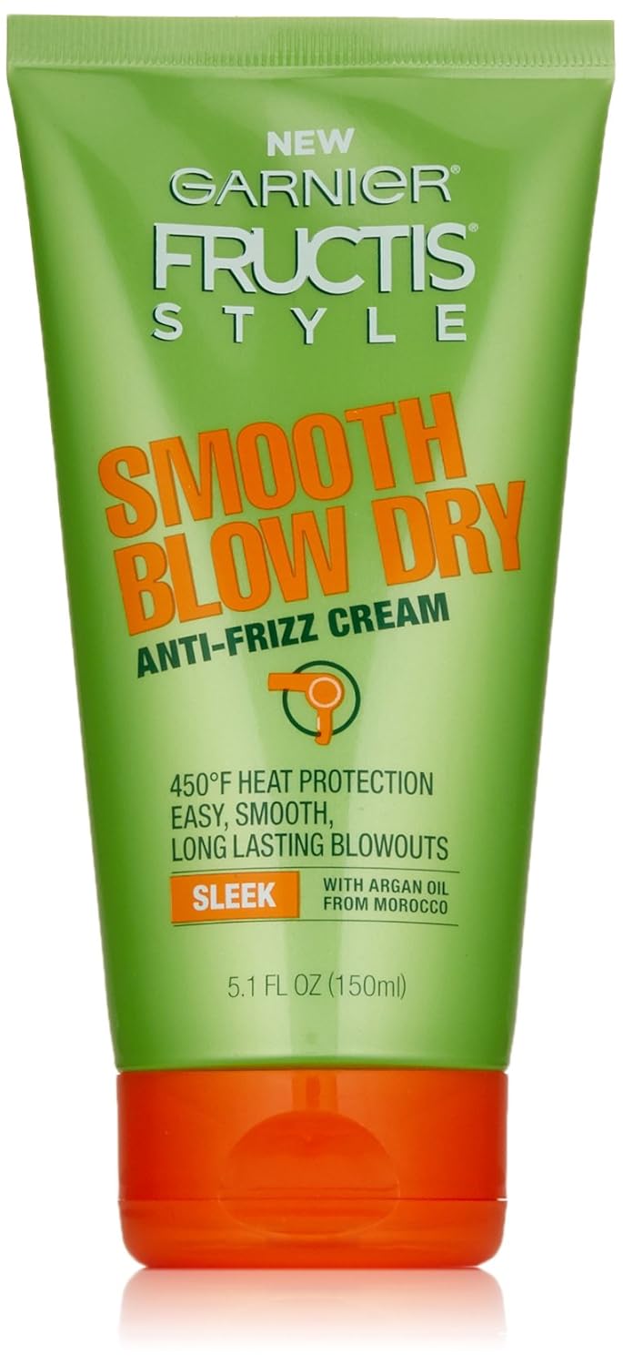 Garnier Fructis Style Smooth Blow Dry Anti-Frizz Cream, 5.1 fl. oz.