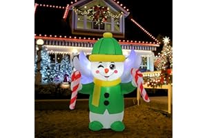 SHDEJTG 4ft Snowman Christmas Inflatable Decoration, Outdoor Holiday Inflatable Decoration for Lawn, Deck, Patio Christmas Inflatable Decoration