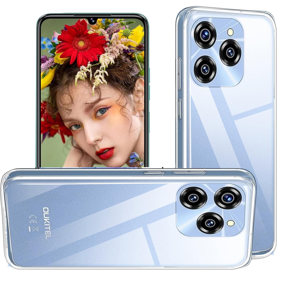 HuiYouMY Case Compatible with Oukitel C50 Cover for Oukitel C50, Slim Fit Soft TPU Shockproof Anti-Scratch Phone Case Cover