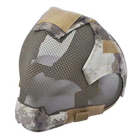 TOOGOO Outdoor Airsoft Maske schuetzende Vollgesichtsfechten Steel Mesh Maske