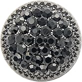 5pcs Round Metal Rhinestone Buttons - Luxury Fashion Decor for Clothing DIY Sewing Accessories