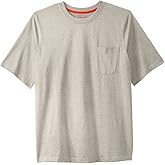 Boulder Creek by Kingsize Men's Big & Tall Heavyweight Pocket Crewneck T-Shirt - 9XL, Heather Oatmeal