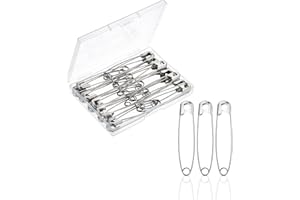 Mr. Pen - Oversize Safety Pins, 3 Inch, 30 Pack, Heavy Duty