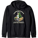 Schr&ouml;dinger's Kernel Update Disaster Funny Linux Sysadmin Zip Hoodie