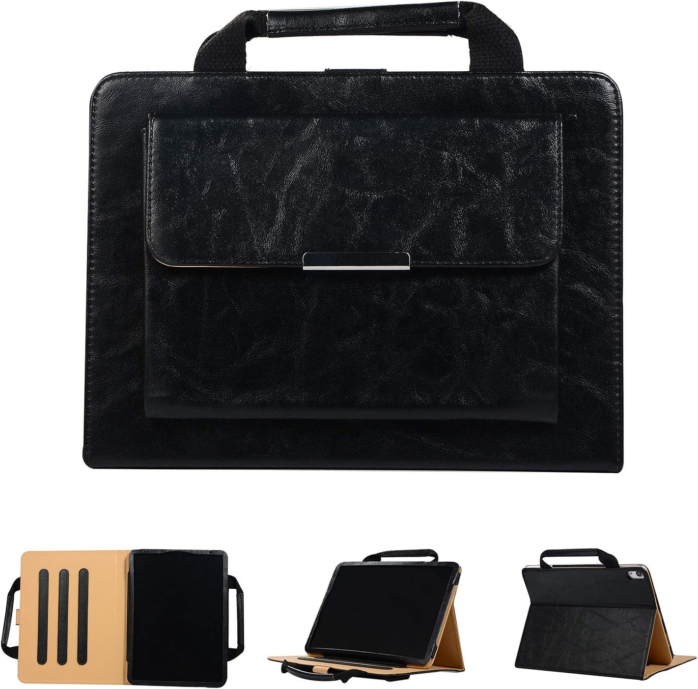 iPad Air 3 Case 2019, iPad Pro 10.5 Case with Hand Strap, Cookk Folio Stand Case Cover [Pencil Holder] [Auto Sleep Wake] Pocket Handbag Smart Case for iPad Air 3 2019 /iPad Pro 10.5