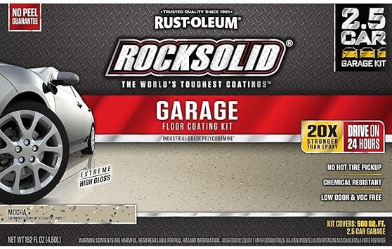 Rust Oleum Rocksolid 152 Oz Mocha Polycuramine 2 5 Car Garage