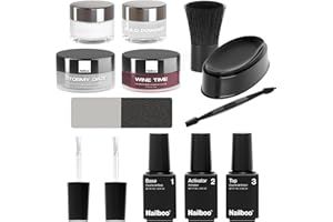 Nailboo Premium Dip Nails Essentials Kit (White, Burgundy, and Cool Gray), Nail Powder Dip Kit for DIY At Home Manicure, No UV Lamp Needed, Includes Dipping Powder and Liquids, Manicure Kit for Nail Dip Beginners or Professionals