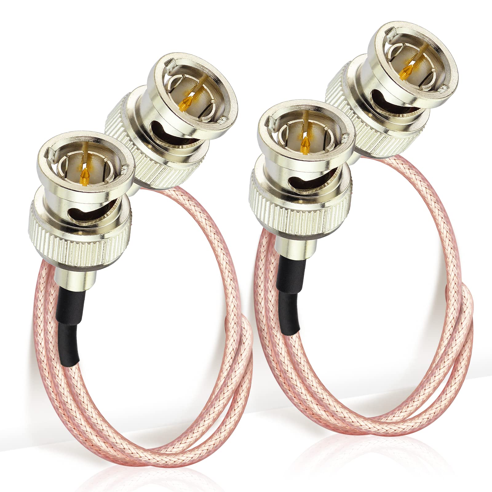Eightwood SDI Cable BNC Male to Male 30cm（2PCS）RG179 Coaxial Cable for BMCC Blackmagic BMPCC HD Video Camera Flexible CB Radio Antenna