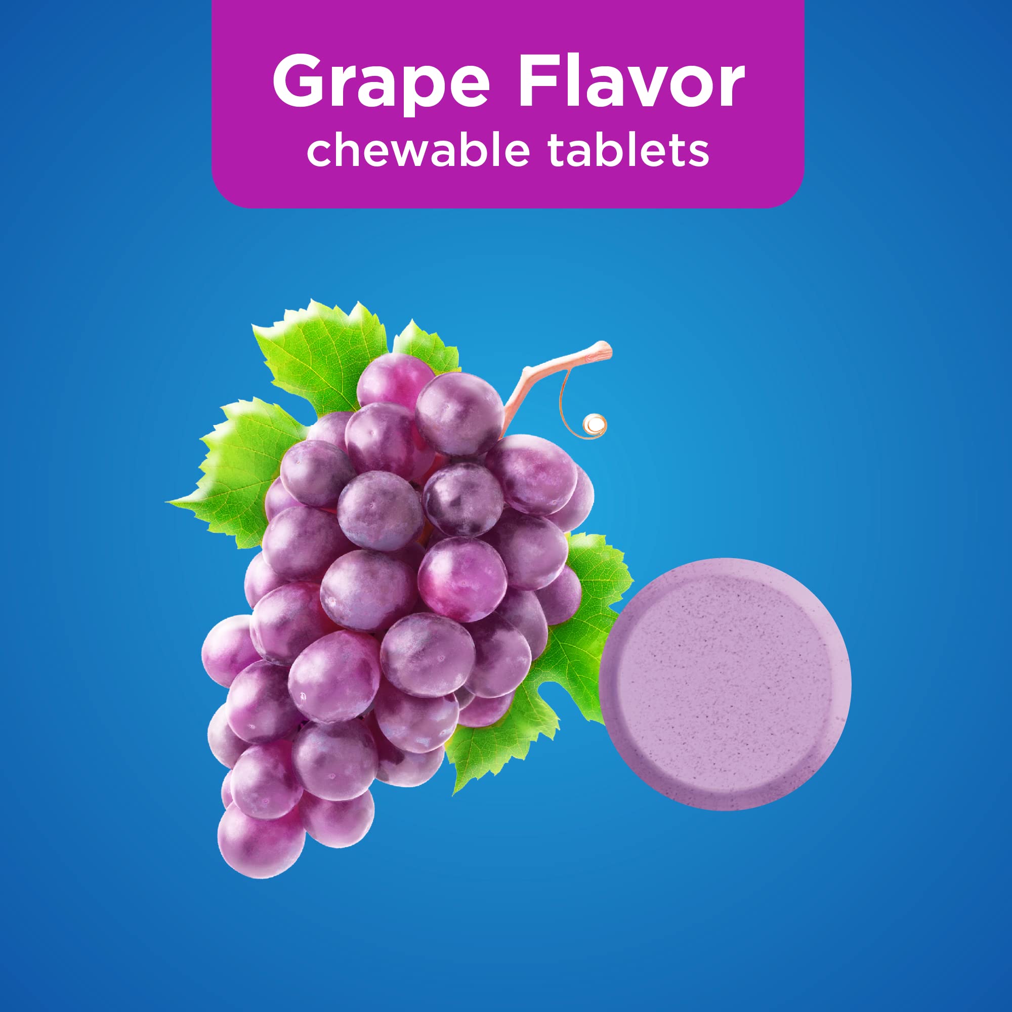 Amazon Basic Care Children's Allergy Relief, Loratadine Chewable Tablets, 5 mg, Grape Flavored, Ages 2 and up, 20 Count