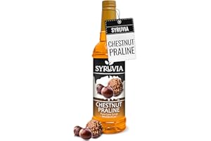Syruvia Chestnut Praline Coffee Syrup - 25.4 fl oz Premium Coffee Flavoring Syrup - Kosher Coffee Syrups, Gluten Free, No Col