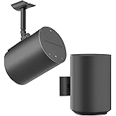 2 Pack Heavy Duty Wall Mount for Sonos Era 100, Era 100 SL &ndash; Tilt &amp; Swivel Adjustable Speaker Bracket for Sonos Era 100 Ceiling Mount, Wall or Ceiling Mount, Space-Saving, Easy to Install, Black