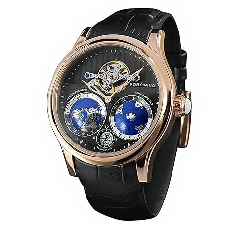 Autulet Unisex Chronograph Analoges Quarzwerk Watches with Leder Uhrenarmband