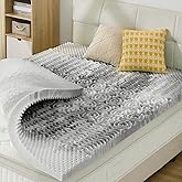 SINWEEK 2 Inch Mattress Topper 5-Zone Memory Foam Mattress Topper Pressure Relieve Soft Mattress Pad, CertiPUR-US Certified, Full Size, Gray