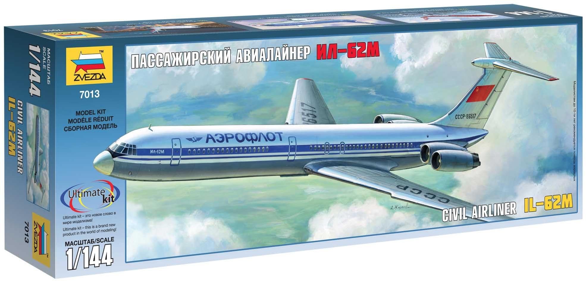 GSI Creos Zvezda 500787013 Aviation 1:144 Ilyushin IL-62 M