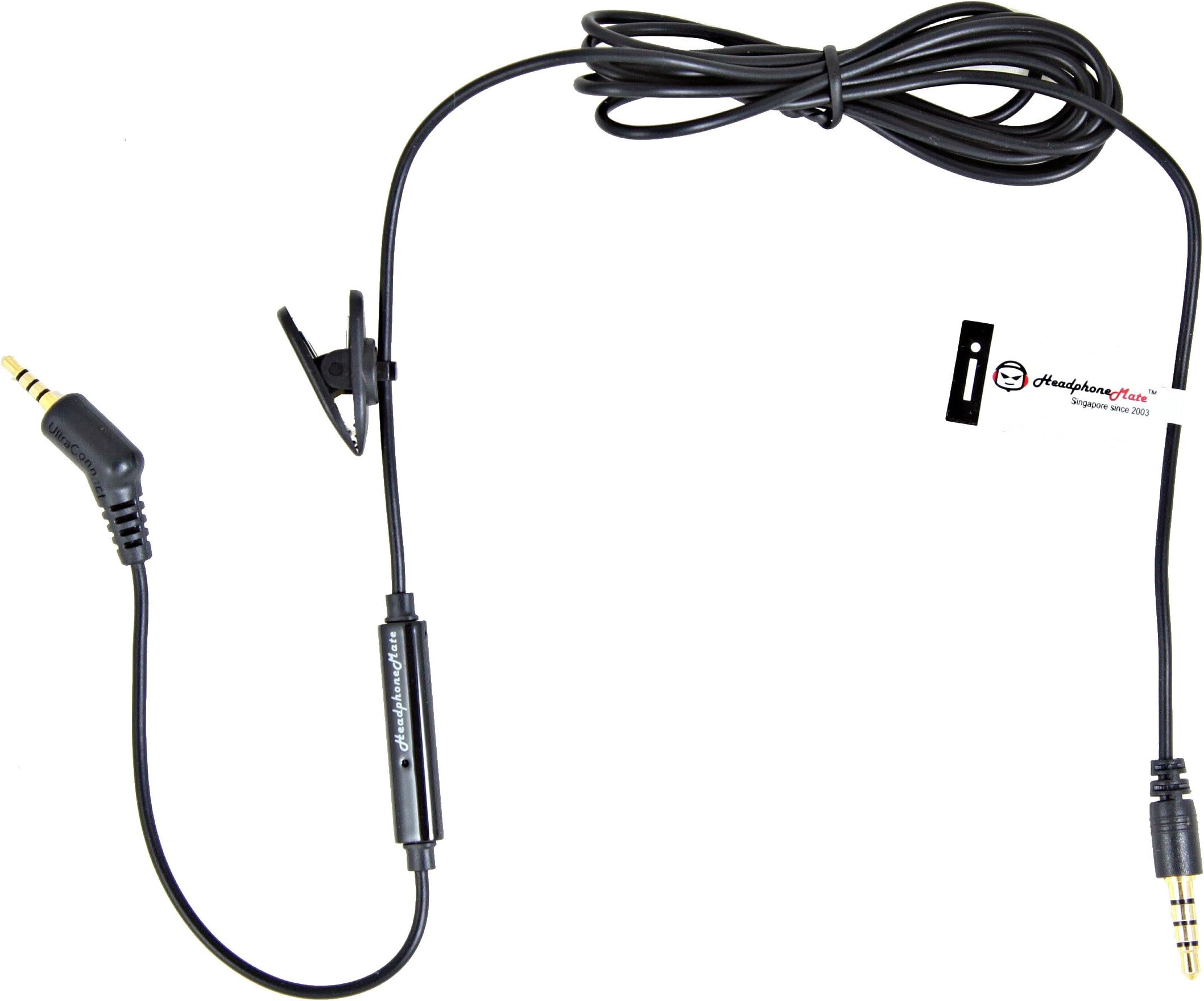 HeadphoneMate Inline Remote and Microphone Cable for Bose QC3 Headphones and iPhone