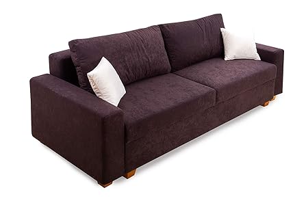 Bozen Bettfunktion und Bettkasten Schlafsofa, Stoff, Braun, 86 x 230 x 95 cm