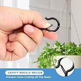 Esteopt Screw-in Hooks Q-Hanger Hooks 8pcs Black for Outdoor String Lights view 3