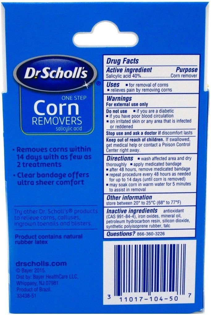 Dr. Scholls Corn Remover One Step Maximum Strength (2 Pack): Health & Personal Care
