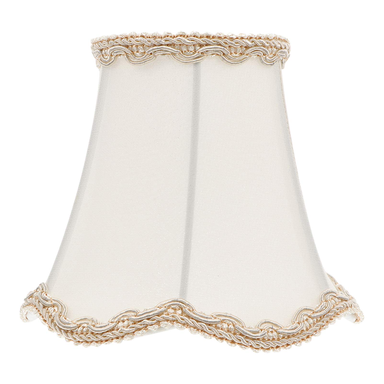 Uonlytech Cloth Lamp Shade Clip On Bulb, Cloth Lampshade, Protector Cover for Table, Chandelier, Wall, Candle Bulbs, Floor (White)