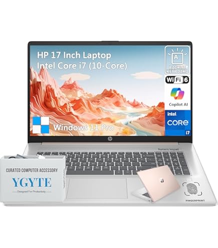Amazon.com: HP 17 Touchscreen Laptop Computer, 17.3