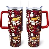 Lencenser 40 oz Tumbler with Handle and Straw Lid Leak Proof - 40 oz Insulated Tumbler for Christmas Birthday Gifts for Women Friend Daughter